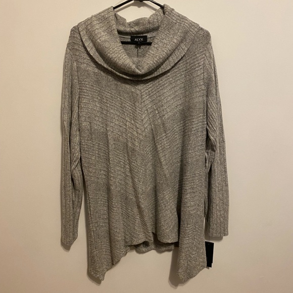 ALYX Heather Grey Cow Neck Sweater - Picture 5 of 6